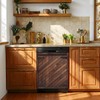 Dishwasher Magnet Cover Brown Wood Look, Waterproof Magnetic Dishwasher Cover