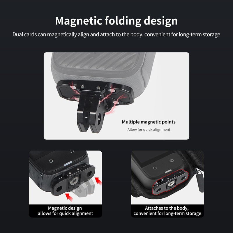 Mechrig Quick Release Mount for Insta360 X4,3-in-1 Magnetic Mount Accessory