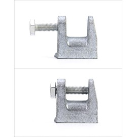 QWORK Beam Clamp, 20 Pcs 5/16" Zinc Plated Iron Safety Beam Clamp, 13/16" Jaw Opening