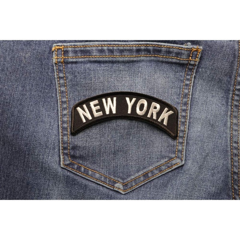 New York Patch - 4x1.75 inch. Embroidered Iron on Patch