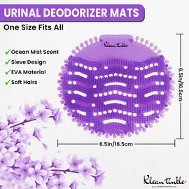 Purple Round Anti-Splash Deodorizing Restroom Urinal Screens Lavender Scented for Up to 30 Days Urinal Mats Filters Debris Fits Most Urinal Brands at Public Restrooms, Restaurants and Offices (10)