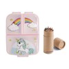 OM SUPPLIES Unicorn Reusable Sandwich Lunch Box 3 Multi Compartment