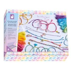 Janod - Rainbow Bracelet Set - With Craft Device - Creative Set - Children's Game for Creative Development - Crafts for Children - Creative Hobby Children from 3 Years - J09134
