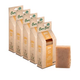 5 Pack Jabón Artesanal Natural Miel y Avena 100 G Bam Boo!
