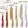 14-Piece Kitchen Knife Set - Stainless Steel Knives, Safety Sheaths