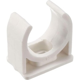 80 Pcs U-Shaped PVC Water Pipe Clamps Clips, U-Shaped Buckles Fit for 1/4" (16mm) Water Pipes,Water Supply and TV Trays Tubing Hose Hanger Support Pex Tubing （White 16mm）