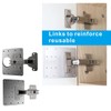 Cakuuma Cabinet Hinge Repair Plate Kit - Classic Style, Stainless