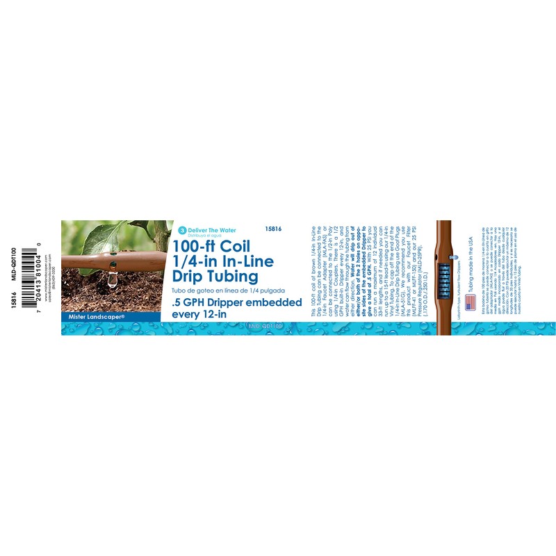 Mister Landscaper 100-ft Coil 1/4-in In-Line Drip Tubing