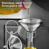 3pcs Stainless Steel Funnel Set - Versatile Kitchen Funnels for