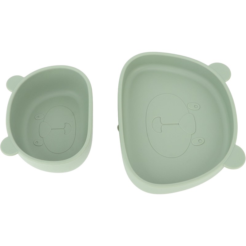 4pcs Children Plate Utensils Set Silicone Suction Bowls Set Toddler
