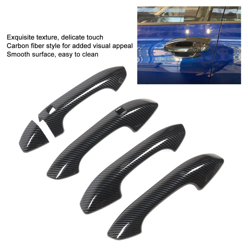 Exterior Door Handle Cover Carbon Fiber Pattern Outside Door Handle