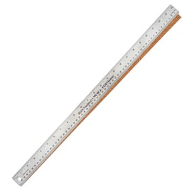 Breman Precision Metal Ruler 24 Inch Cork Back – Stainless Steel Straight Edge, Flexible Non-Slip 24 Inch Metal Ruler with Cork Backing – Imperial & Metric for Crafting, School, Workshop & Home Use