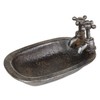 Moritz Soap Dish as Washbasin Made of Polyresin in Dark