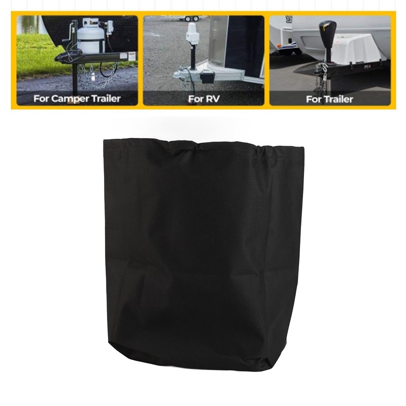 Tongue Jack Cover Polyester Oxford Cloth for RV Electric Trailer