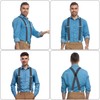 Men's Suspender Heavy Duty for Men Grey Braces Adjustable with