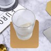 2Pcs Square Stainless Steel Cup Mats, 8.5cmx8.5cm Silver Stainless Steel
