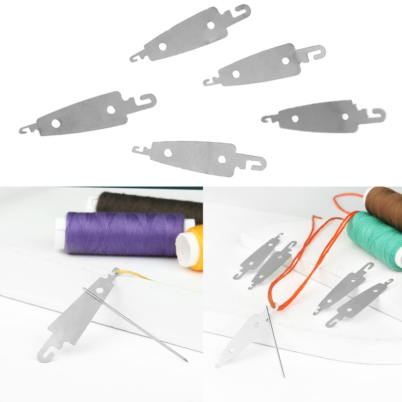 10pcs Stainless Steel Hook Needle Threader,Embroidery Cross Stitch Needle Threading
