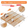 PanPanPal Spice Drawer Organizer, 4 Tier- 4 Pack Amber Acrylic