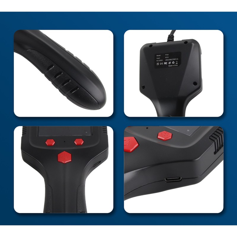 Industrial Endoscope 2.4in HD Screen Handheld ABS Housing Borescope Inspection