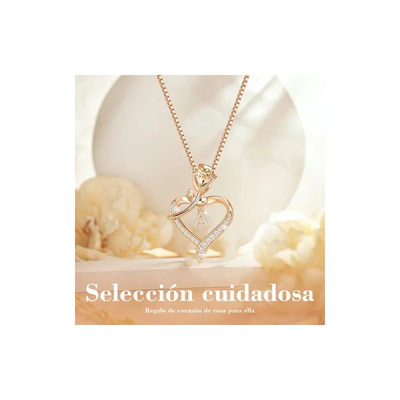 Joyeria Mujer Collare De Plata 925 Collares Rosas Dijes