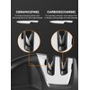 D.Perlla Black Knife Set with Sharpener 7 Pieces Stainless Steel