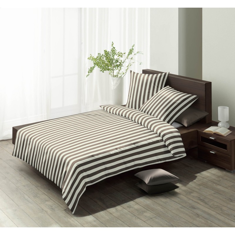 Fleuresse Riva Feingewebe-Bettwäsche, taupe, 135 x 200 cm