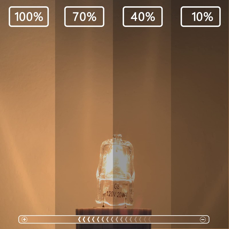 EKSAVE G8 Halogen Light Bulbs 20W 120V G8 Base 2Pin