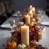 2.8x4 Pillar Candles Set of 6, Unscented Ivory Pillar Candles