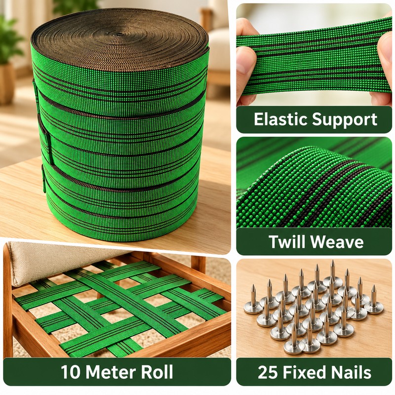 Twill Elastic Upholstery Webbing for Furniture Repair