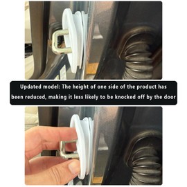 YJMOTOR for 4PCS Door Latch Lock Cover,Silicone Door Latch Guard Car Decorations&Protects Door Latches,Universal Self-Adhesive Door Lock Latch Protector Car Accessories for Most Vehicles(White)