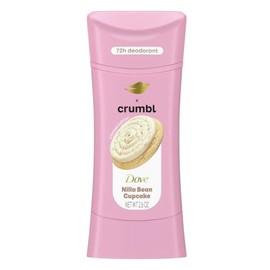 Dove x Crumbl 1 Pack Deodorant Stick Crumbl Nilla Bean Cupcake Aluminum Free, 2.6 oz