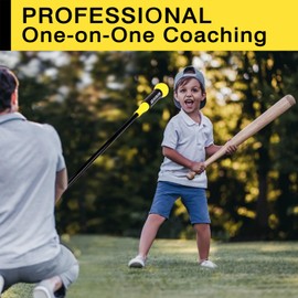 GEAVOUED Baseball Hitting Trainer，Baseball Hitting Stick for Beginners to Practice Swing or Pro Players Warm Up，Baseball Training Equipment for One-On-One Coaching (Softball Swing Trainer, Yellow)