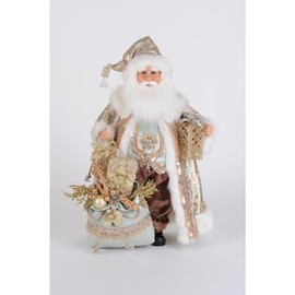 Karen Didion Lighted Sage Elegance Santa Figurine Polyresin