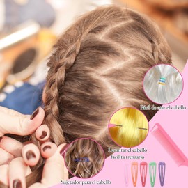 Juego de Accesorios para Cabello con 3600 Ligas - Kit para Crear Peinados con Organizadores, Cortadores de Cola de Caballo, Cepillos, Peines, Scrunchies y Moños para Niñas y Mujeres ¡Incluye Todo! (3634 Piezas)