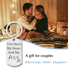 Boyfriend Valentines Day Gifts for Him Husband Funny Keychain Gifts for Fiance Boyfriend Anniversary Birthday Gifts for Couple Groom Engagement Gifts for Bride Fiancee Funny Gifts for Boyfriend Gf Bf