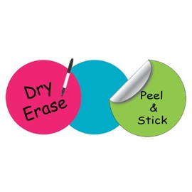 Dry Erase Tropical Colored 11" Dot Decals