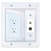 RiteAV CAT6-SHIELDED Coax Recessed Wall Plate Cable Concealer Management Kit