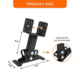 Wdwlbsm 3PCS Roof Riser Brackets Kit - Adjustable Pergola Beam Brackets - Heavy Duty Mount Brackets for 3-1/2" Wood Post, Black