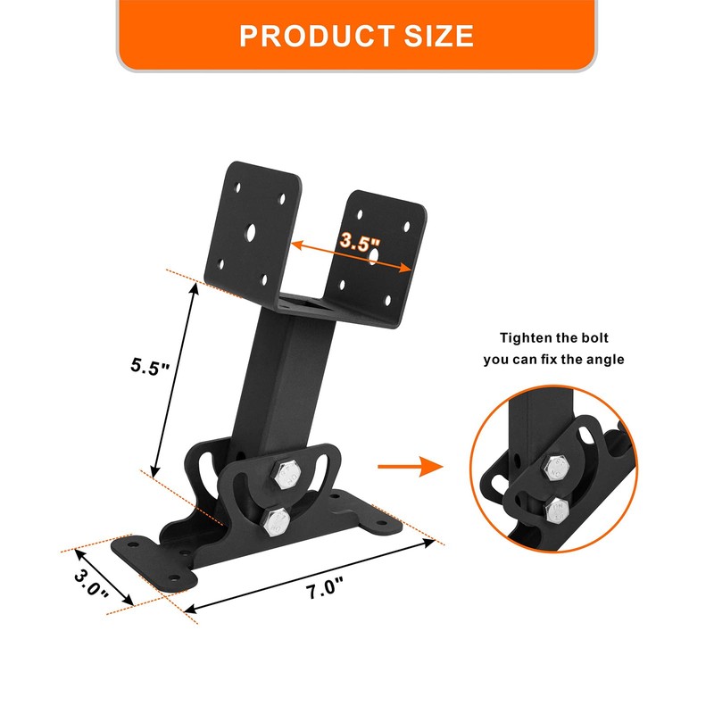 3PCS Roof Riser Brackets Kit - Adjustable Pergola Beam Brackets
