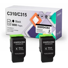 Plaxellion C310 C315 High Capacity Black Toner Cartridge Compatible for Xerox 006R04364 006R04356 Toner Cartridge for Xerox C310 C315 C310DNI C315DNI C310DNIM Printer(8,000Pages, 2 Pack)