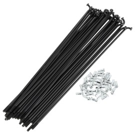 RATCHROLL 1 Set Universal Bicycle Spokes 12G 189mm Length Bike Wheel Spokes Nipple Black Carbon Steel