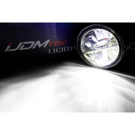 iJDMTOY Xenon White 10W High Power LED Driving Fog Light Kit, Compatible With Acura Honda Ford Nissan Infiniti Subaru Fiat Jeep, etc