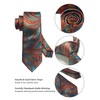 CWKOON Paisley Light Blue Orange Mens Tie Formal Necktie Pocket