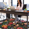 Office Chair Mat for Hardwood & Tile Floor,Boho Floral 36"x48"