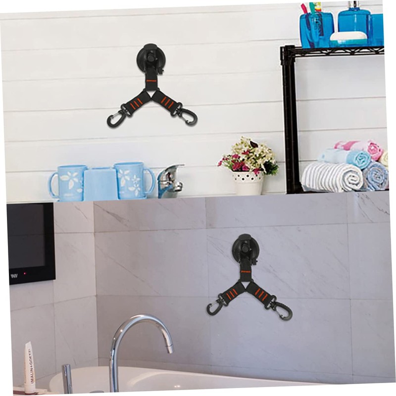 Mipcase 2Pcs Double Headed Suction Cup Hanger Durable Vacuum Hooks