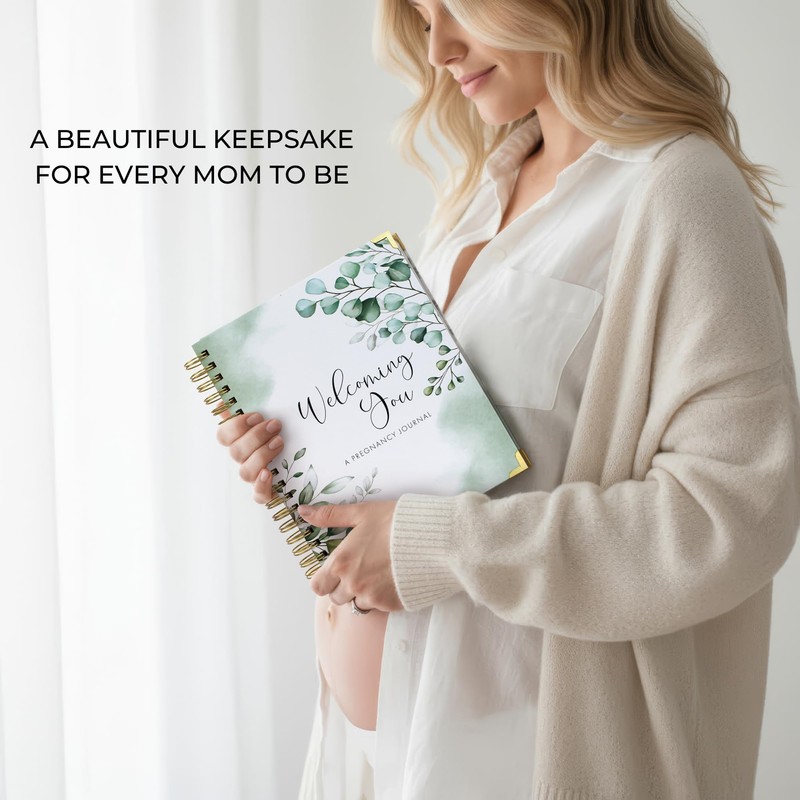 Pregnancy Journal and Memory Book with Stickers and Keepsake Pocket