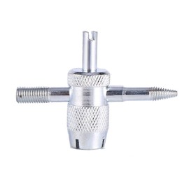 Tyre Valve Tools, 4 Way Valve Core Tool, 4-in-1 Tyre Valve Removal Tool, Tyre Valve Stem Tool, Valve Core Removal Tool, Valve Stem Puller for Valve Core