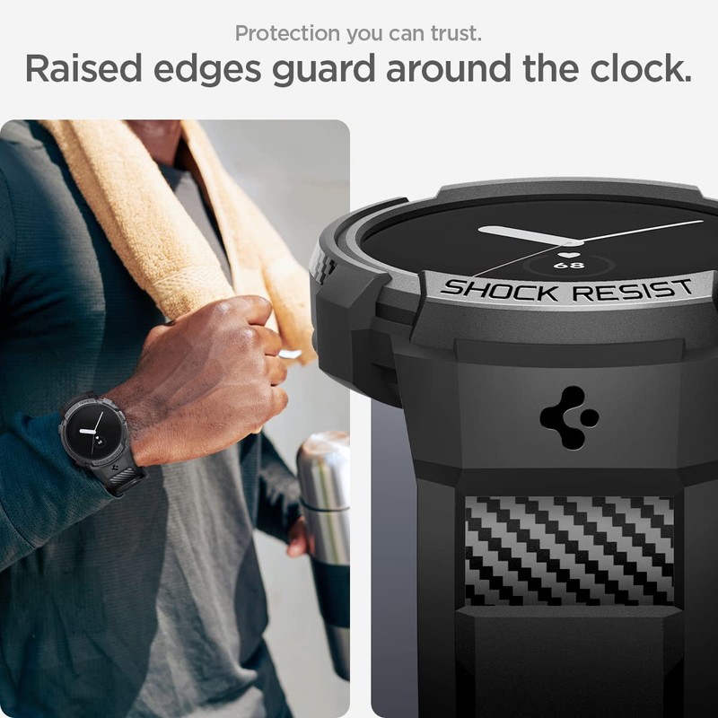 Spigen Pixel Watch Rugged Armor Pro Variation, Polycarbonate Thermoplastic Polyurethane