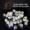 Globe Rattan Ball String Lights 30LED Battery Powered Night Lamp