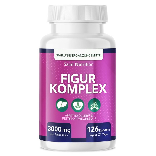 Saint Nutrition FIGUR KOMPLEX? Appetitzgler Kapseln C Nahrungserg?nzung mit Glucomannan,